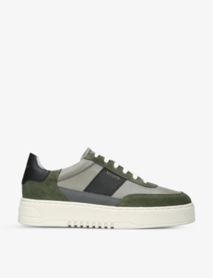 AXEL ARIGATO AXEL ARIGATO MEN'S DARK GREEN ORBIT VINTAGE CONTRAST-PANEL LEATHER AND SUEDE TRAINERS,63027885