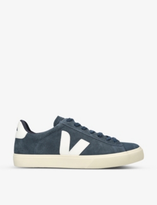 Shop Veja Men's Vy Campo V-logo Suede Trainers In Navy
