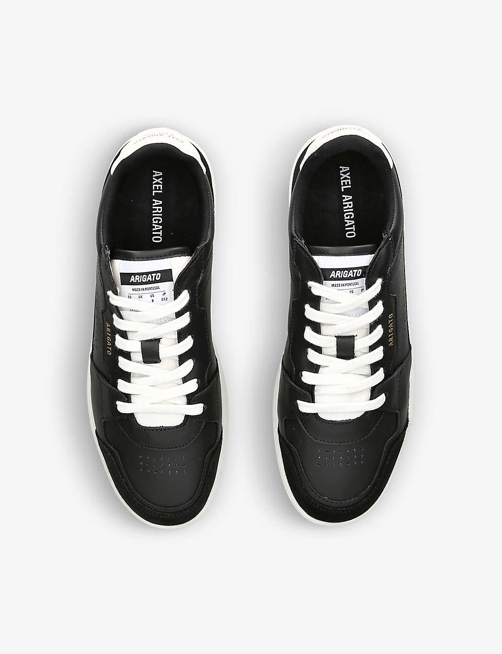 AXEL ARIGATO Dice contrast-panel leather and suede low-top trainers