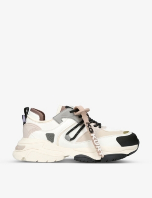 KG KURT GEIGER: Lennox contrast-panel woven trainers