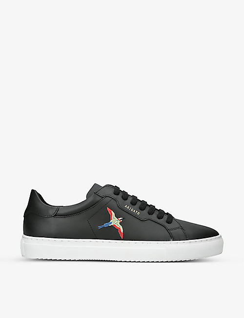 AXEL ARIGATO: Clean 180 bee bird-embroidered leather low-top trainers