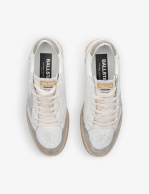 GOLDEN GOOSE: Women's Exclusive Ballstar iridescent-start leather low-top trainers