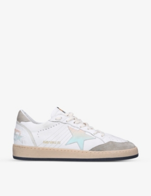 GOLDEN GOOSE: Women's Exclusive Ballstar iridescent-start leather low-top trainers