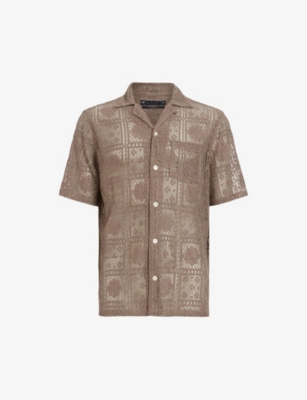 Frontiere Bandana Print Short Sleeve Shirt Ecru