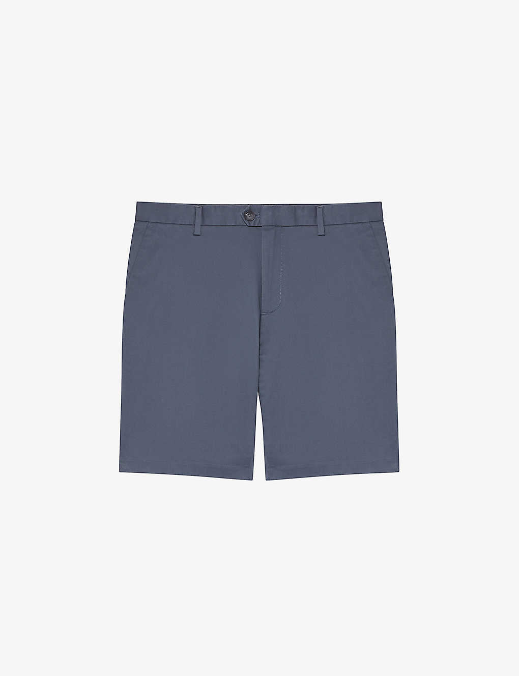 Shop Reiss Wicket Stretch-cotton Chino Shorts In Blue
