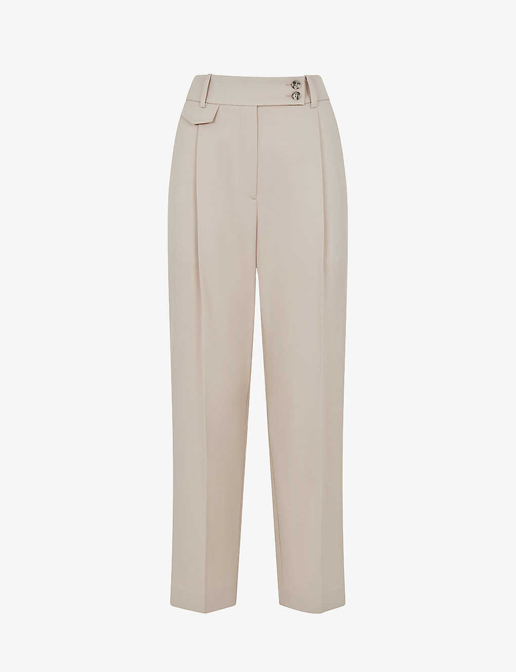 REISS REISS WOMENS STONE RIVER TAPERED HIGH-RISE WOVEN TROUSERS,63070782
