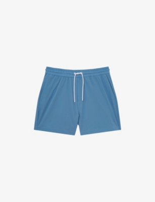 Reiss Beach Plain Drawstring Swim Trunks In Royal Blue