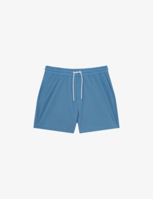 REISS REISS MEN'S ROYAL BLUE BEACH ELASTICATED-WAIST STRETCH-WOVEN SWIM SHORTS,63072434