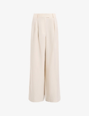 ALLSAINTS: Deri Lyn Wide-Leg Mid-Rise Woven Trousers
