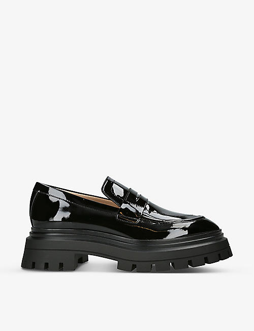 STUART WEITZMAN: Bedford patent-leather loafers