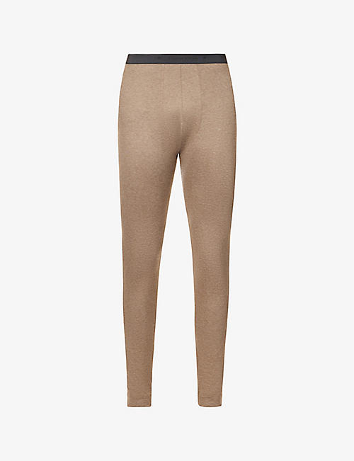ZIMMERLI: Branded-waistband cotton and cashmere blend long johns