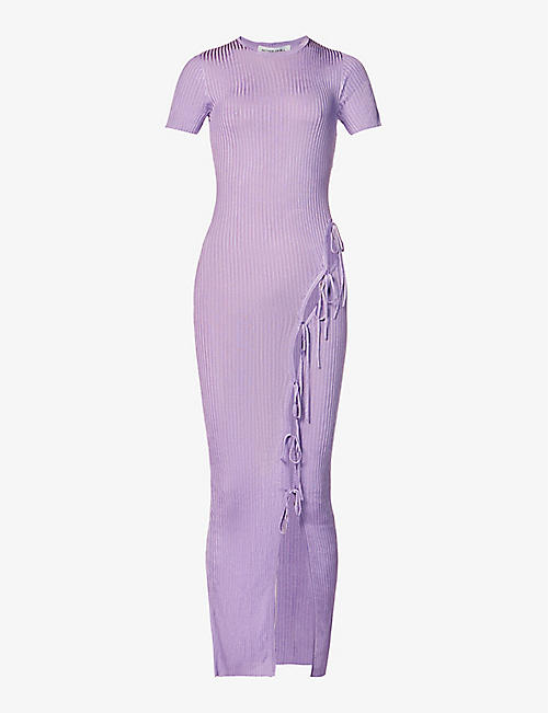 MOTHER OF ALL: Vivian ribbed stretch-knit midi dress