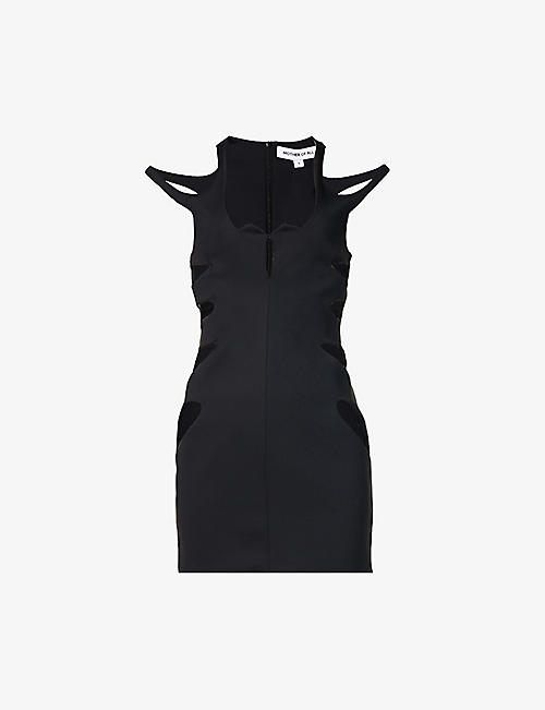 MOTHER OF ALL: Stella cut-out stretch-woven mini dress