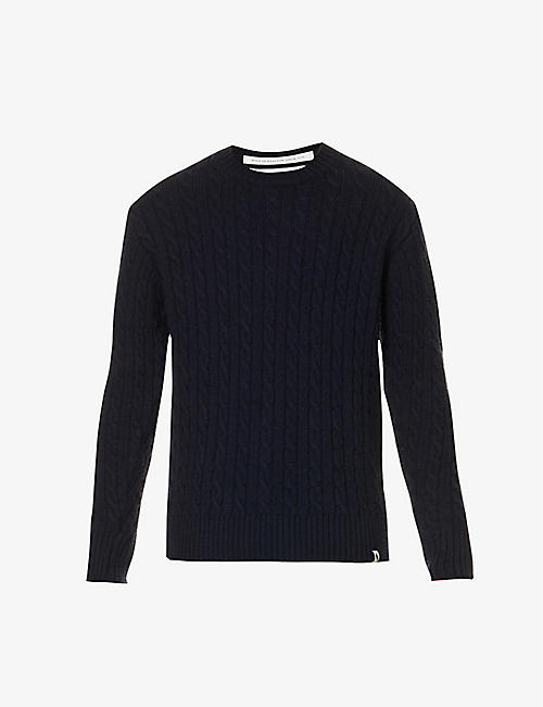 PEREGRINE: Makers Stitch cable-knit wool-knitted jumper