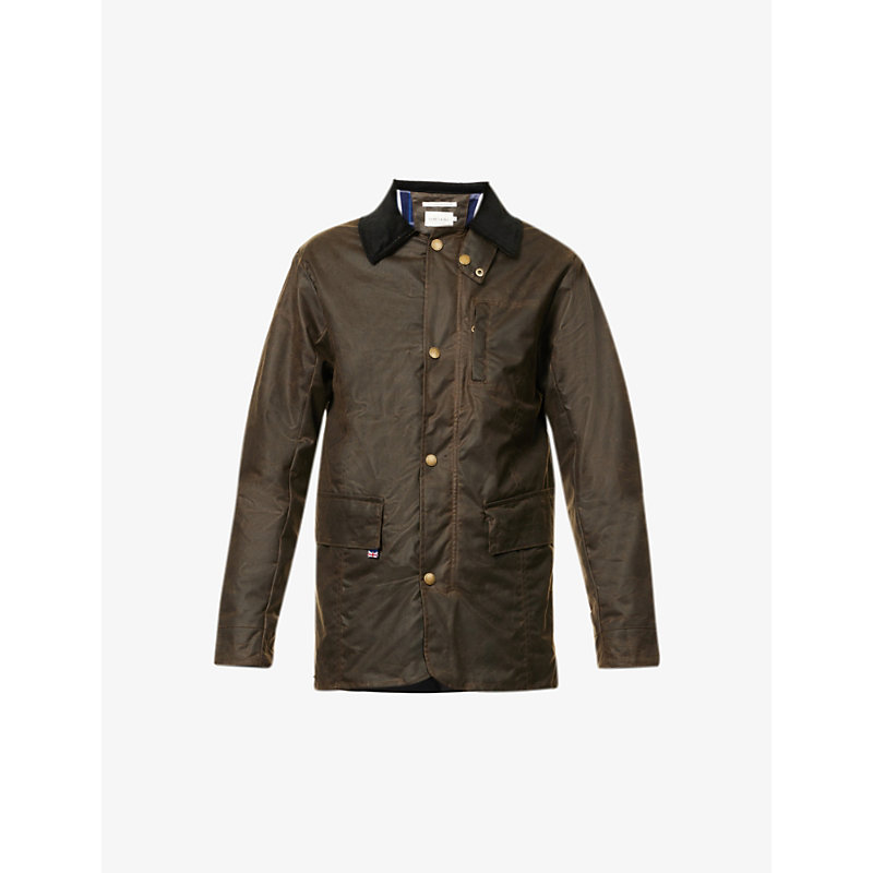 Peregrine Mens Olive Clifton Waxed-cotton Jacket