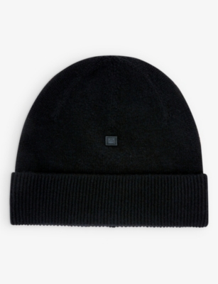 ACNE STUDIOS - Kana logo-patch wool knitted beanie | Selfridges.com