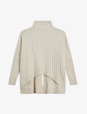 TED BAKER: Joilla mixed-knit wool-blend jumper