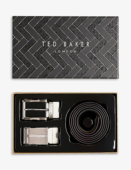TED BAKER: Samsam leather belt and box set