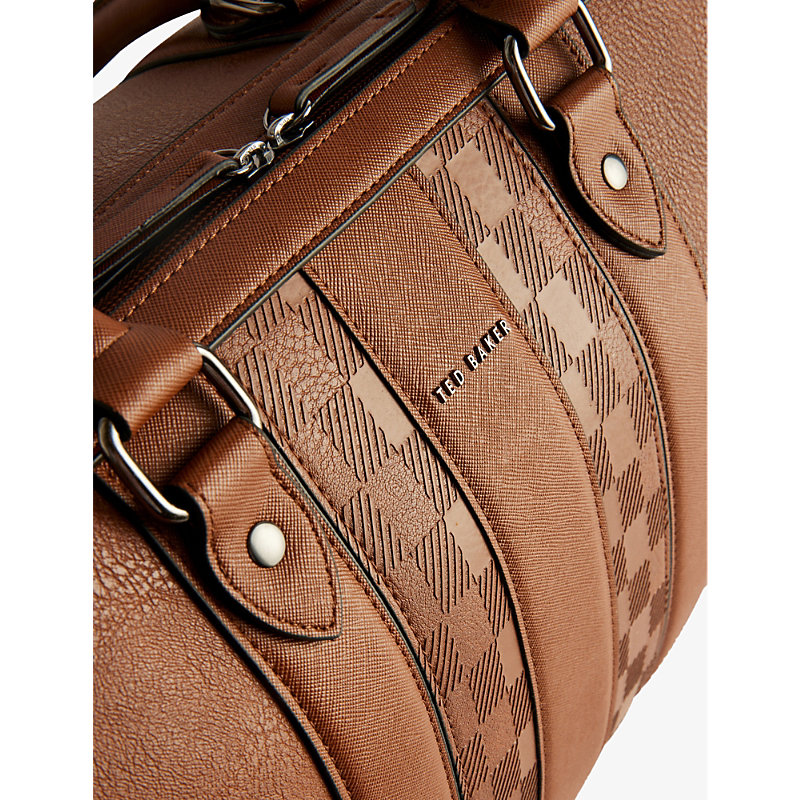 Shop Ted Baker House Detachable-strap Faux-leather Holdall In Tan