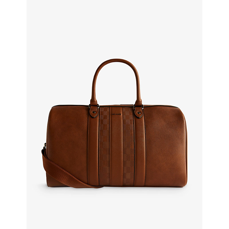 Shop Ted Baker House Detachable-strap Faux-leather Holdall In Tan