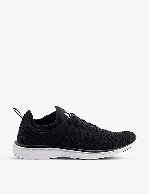 APL: TechLoom Phantom logo-embroidered stretch-knit mid-top trainers