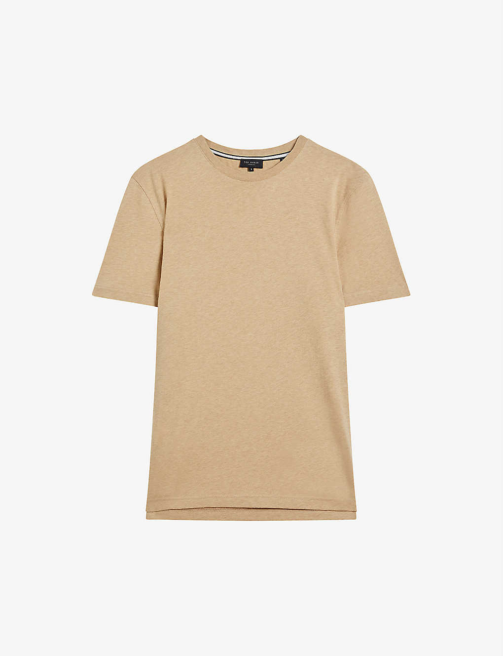 Ted Baker Zeppel Regular-fit Cotton And Cashmere-blend T-shirt In Cream