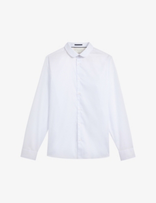 Shop Ted Baker Witfor Regular-fit Cotton Shirt In White