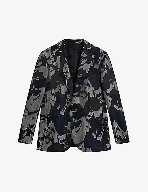 TED BAKER: Diegan single-breasted woven evening jacket