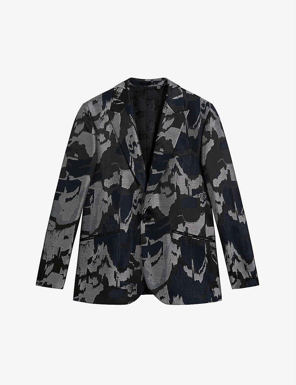 Shop Ted Baker Diegan Single-breasted Woven Evening Jacket In Black