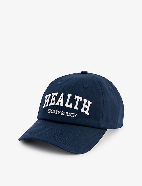 SPORTY & RICH: Health embroidered cotton cap