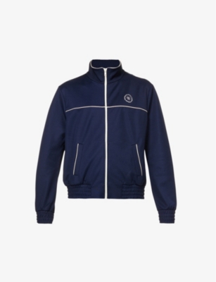 Sporty And Rich Chest Logo-print Detail Jacket In Navy White