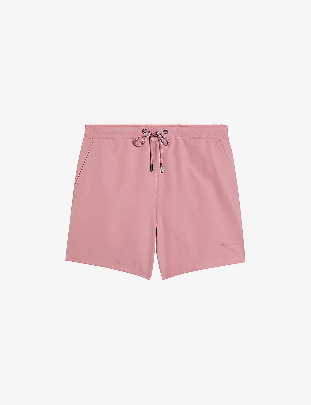 Ted Baker Mens Pink Hiltree Logo-embossed Woven Swim Shorts