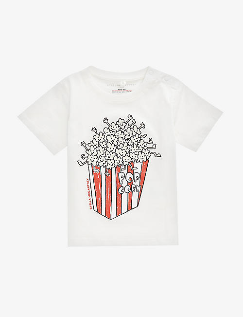 STELLA MCCARTNEY: Popcorn-print cotton-jersey T-shirt 3-36 months