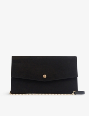 Lk Bennett Womens Bla-black Layla Suede Clutch Bag