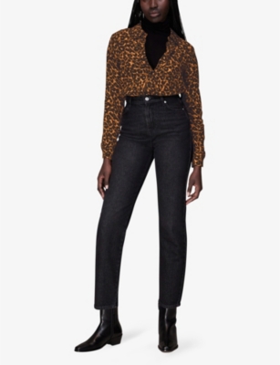 WHISTLES: Classic leopard-print viscose shirt