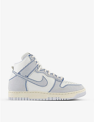 NIKE: Dunk High 1985 brand-patch woven high-top trainers