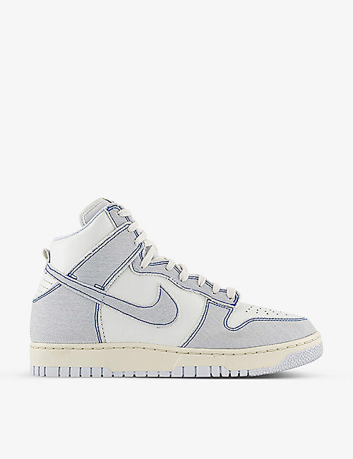 NIKE: Dunk High 1985 brand-patch woven high-top trainers
