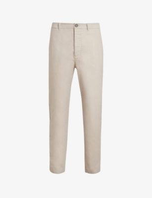 Allsaints Walde Stretch-cotton Chinos In Biscuit Taupe
