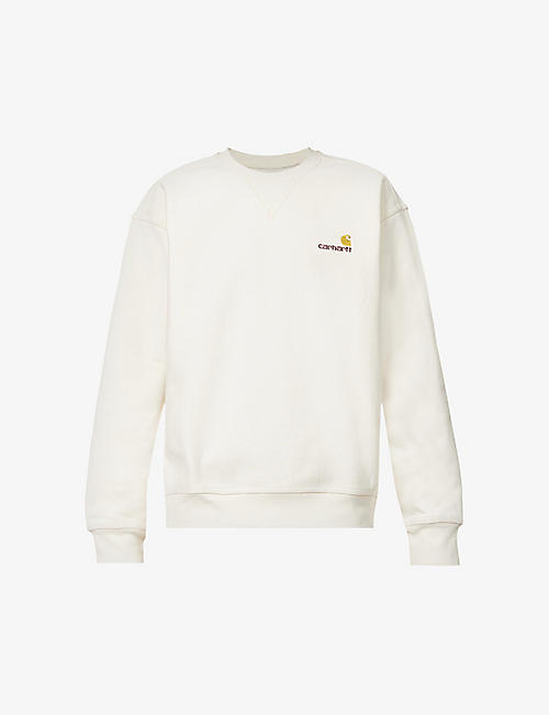 CARHARTT WIP: America Script logo-embroidered cotton-blend sweatshirt