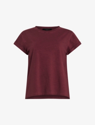Allsaints Anna Organic Cotton Tee In Winter Orchid