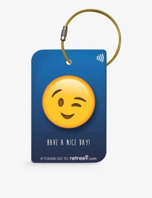 The Tech Bar Emoji Wink Retreev Smart Luggage Tag