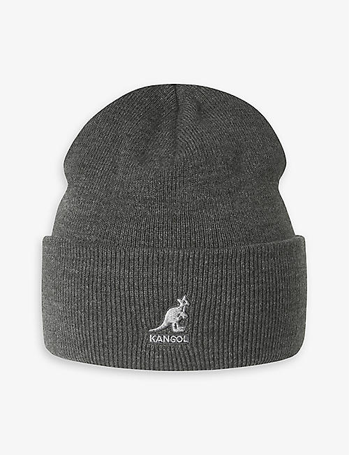 KANGOL: Pull-On logo-embroidered woven beanie
