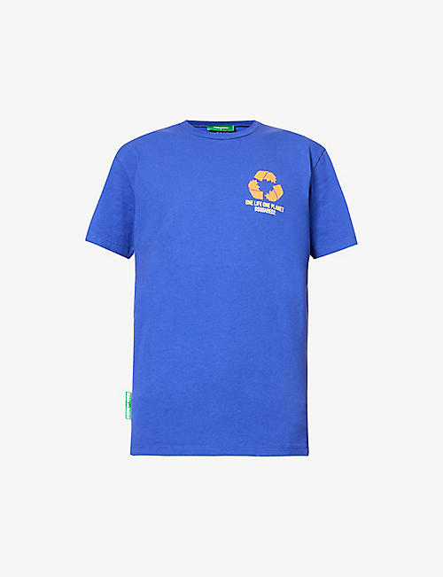 DSQUARED2: Recycle-logo cotton-jersey T-shirt