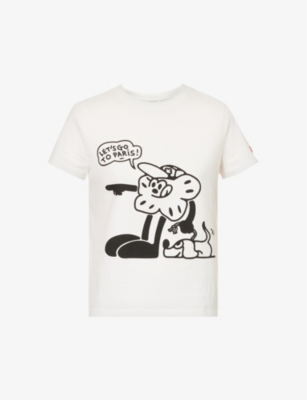 Kenzo Boke Boy Travels T-shirt In Off White