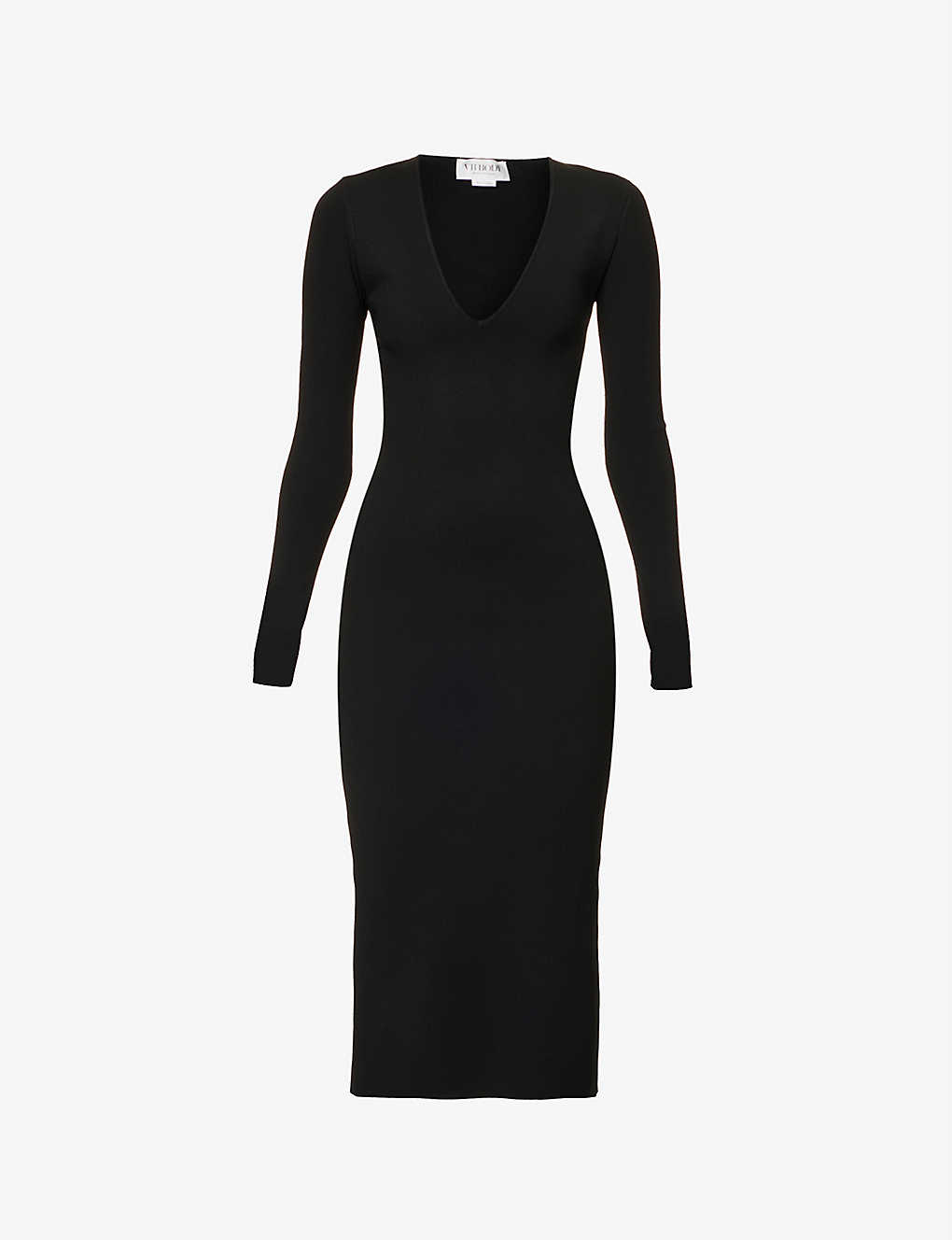 Selfridges & Co Women Clothing Dresses Bodycon Dresses Brand-embellished fitted stretch-woven midi dress 