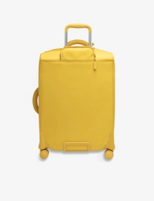 Lipault Yellow Plume Medium-trip Woven Suitcase 63cm