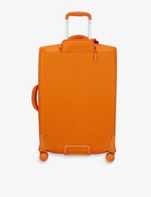 Shop Lipault Orange Plume Long-trip Woven Suitcase 70cm