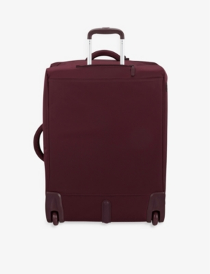 Shop Lipault Plume Foldable Two-wheel Long-trip Suitcase 75cm In Dark Purple