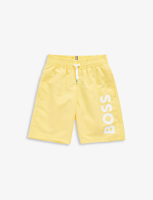 BOSS: Large-logo swim shorts