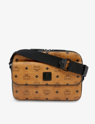 MCM Aren monogram coated canvas cross body bag Selfridges